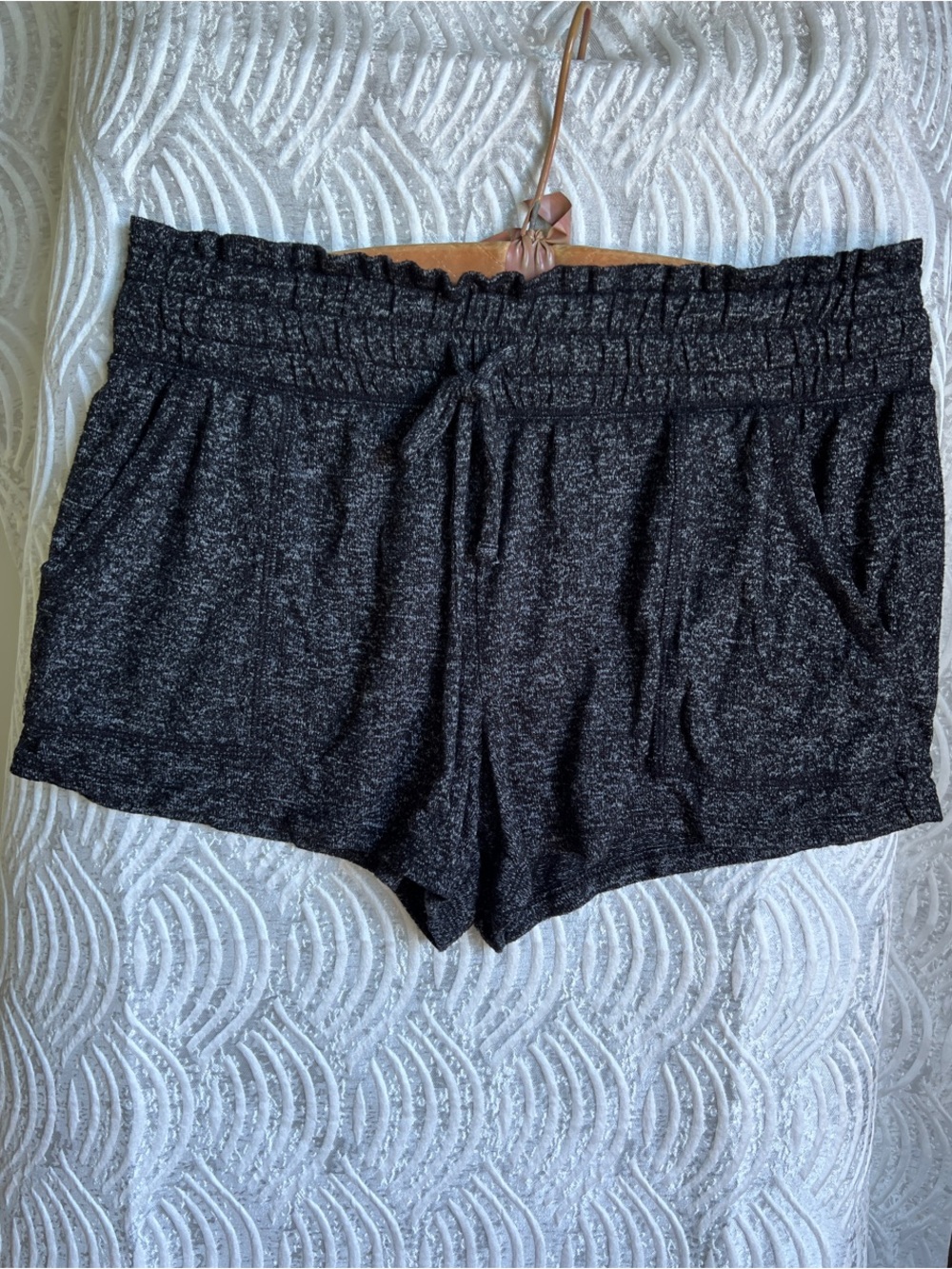 SO Charcoal Black Elastic-Waist Athletic Lounge Shorts